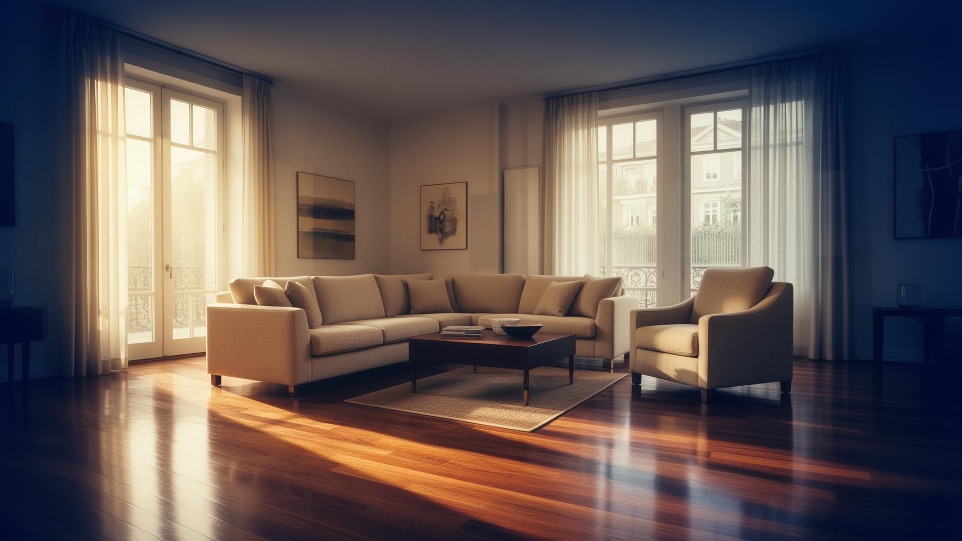 Restored living room